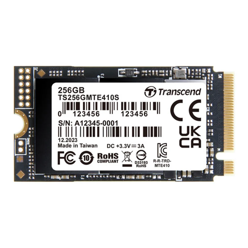 Transcend 410S M.2 2242 PCIe Gen4 x4 Internal SSD (256GB, 512GB, 1TB, 2TB) (TS256GMTE410S, TS512GMTE410S,TS1TMTE410S, TS2TMTE410S)