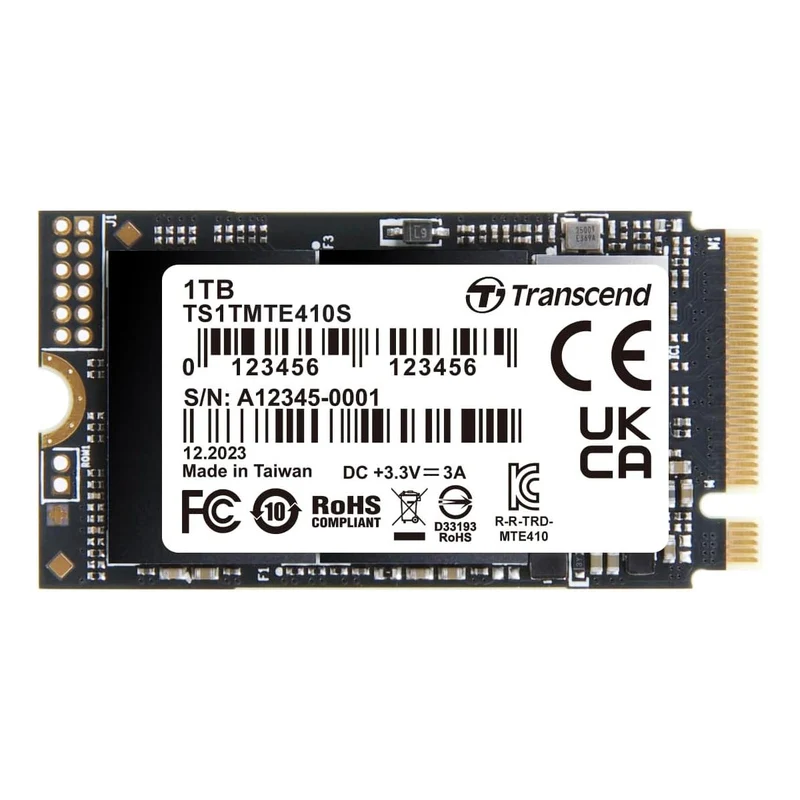 Transcend 410S M.2 2242 PCIe Gen4 x4 Internal SSD (256GB, 512GB, 1TB, 2TB) (TS256GMTE410S, TS512GMTE410S,TS1TMTE410S, TS2TMTE410S)