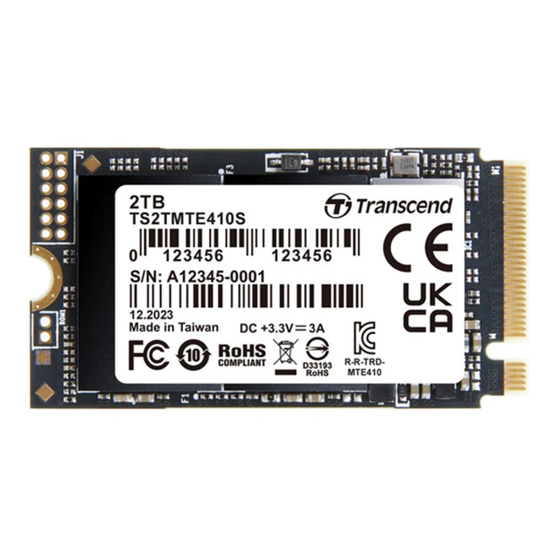 Transcend 410S M.2 2242 PCIe Gen4 x4 Internal SSD (256GB, 512GB, 1TB, 2TB) (TS256GMTE410S, TS512GMTE410S,TS1TMTE410S, TS2TMTE410S)