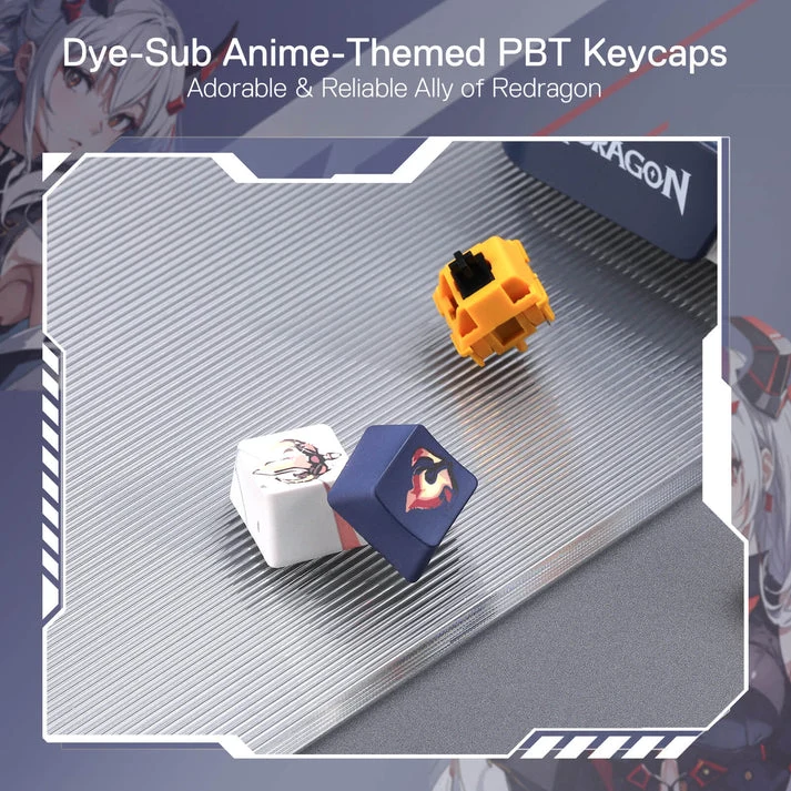 Redragon Eisa Pro SE Anime 3 Modes 98-Key Hot-Swappable RGB Mechanical Keyboard (Hi-Fi Linear Switch) (K686AK-RGB-Pro)