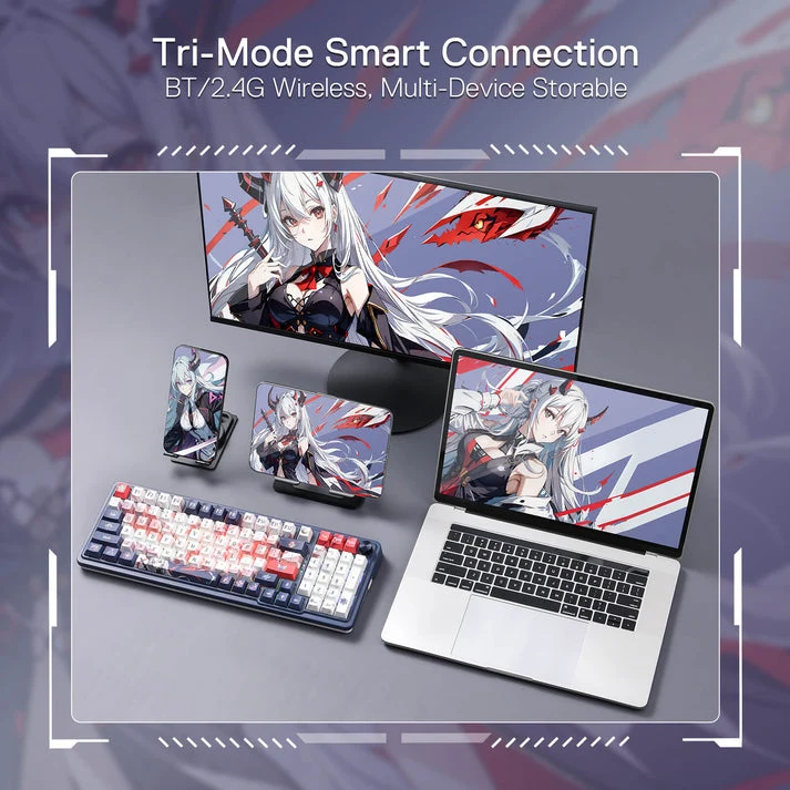 Redragon Eisa Pro SE Anime 3 Modes 98-Key Hot-Swappable RGB Mechanical Keyboard (Hi-Fi Linear Switch) (K686AK-RGB-Pro)