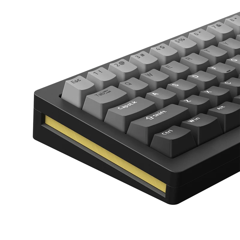 MonsGeek M7W DIY Kit Aluminum Case Multi-Mode RGB Mechanical Keyboard (Akko V3 Cream Yellow Pro) (Black, Purple, Silver)