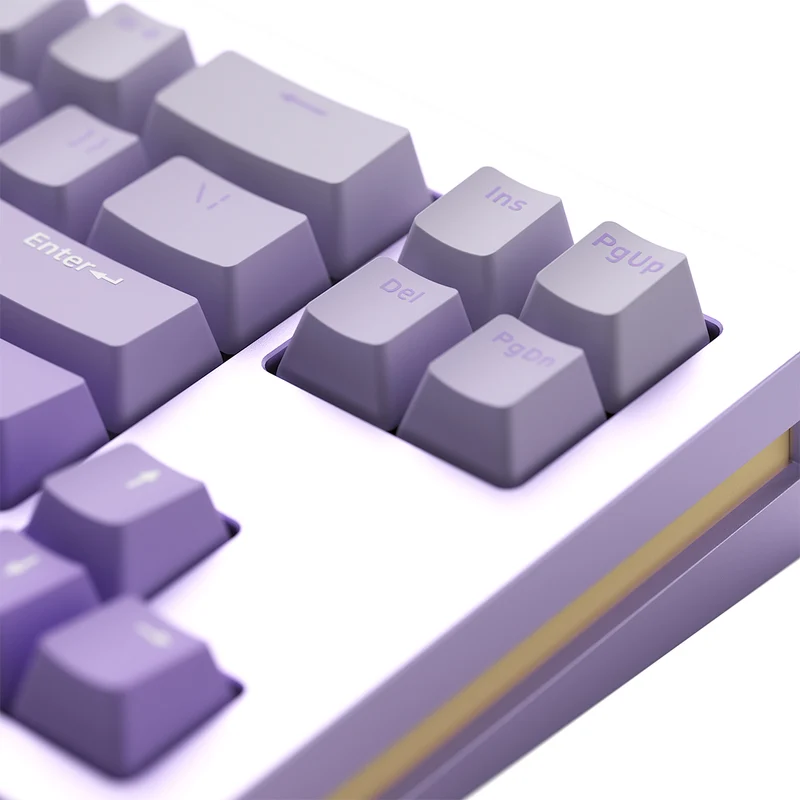 MonsGeek M7W DIY Kit Aluminum Case Multi-Mode RGB Mechanical Keyboard (Akko V3 Cream Yellow Pro) (Black, Purple, Silver)