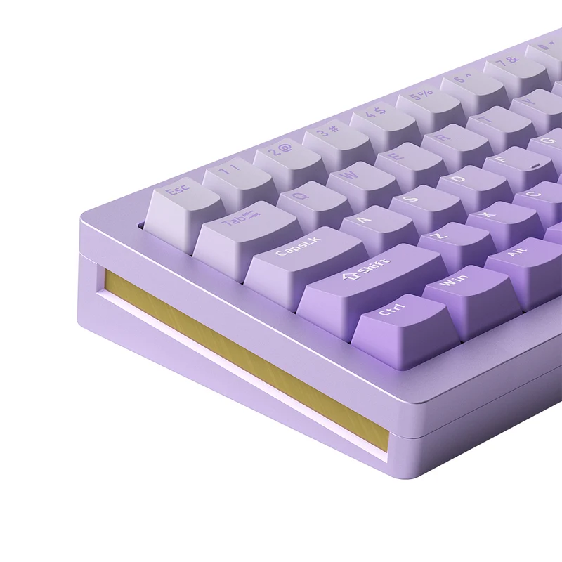 MonsGeek M7W DIY Kit Aluminum Case Multi-Mode RGB Mechanical Keyboard (Akko V3 Cream Yellow Pro) (Black, Purple, Silver)