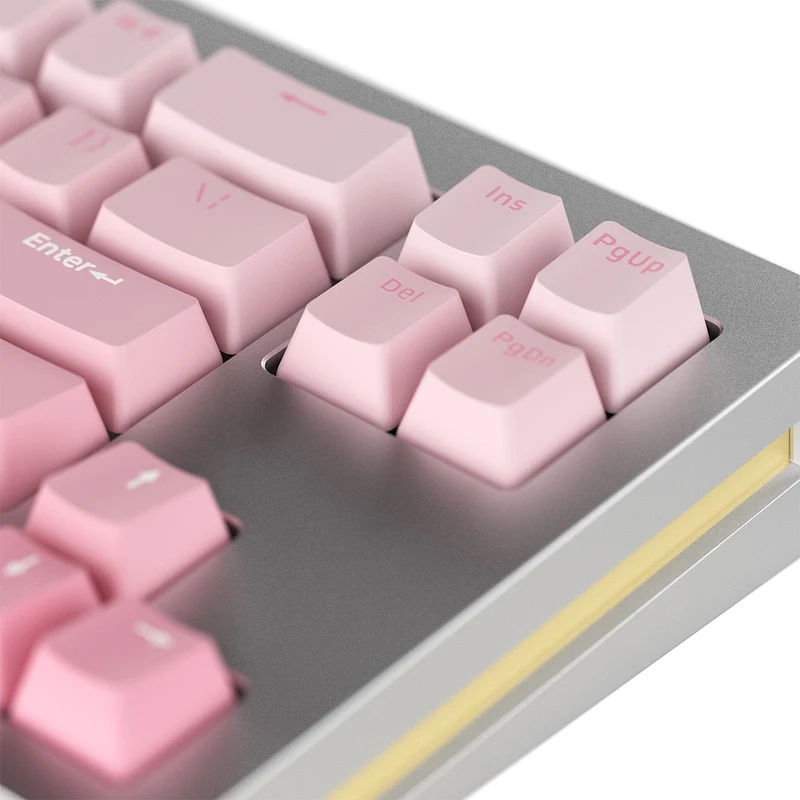 MonsGeek M7W DIY Kit Aluminum Case Multi-Mode RGB Mechanical Keyboard (Akko V3 Cream Yellow Pro) (Black, Purple, Silver)