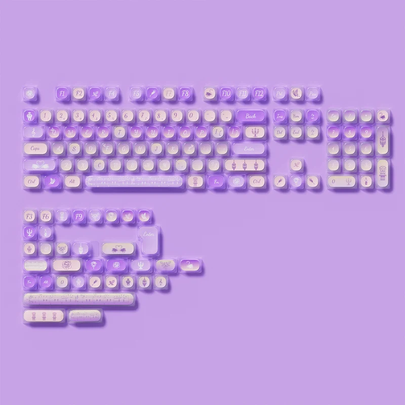 Akko Swan Sonata Pudding Keycap Set MOA Profile 140 Keys
