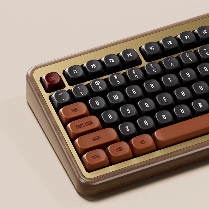Akko MU02 Autumn Walnut Wood Case Multi-Mode RGB Hot-Swappable Mechanical Keyboard (Akko Rosewood Switch)