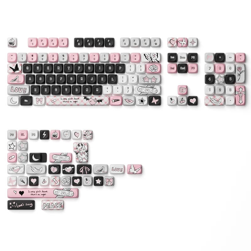 Akko Dark Angel Keycap Set MOA Profile 140 Keys