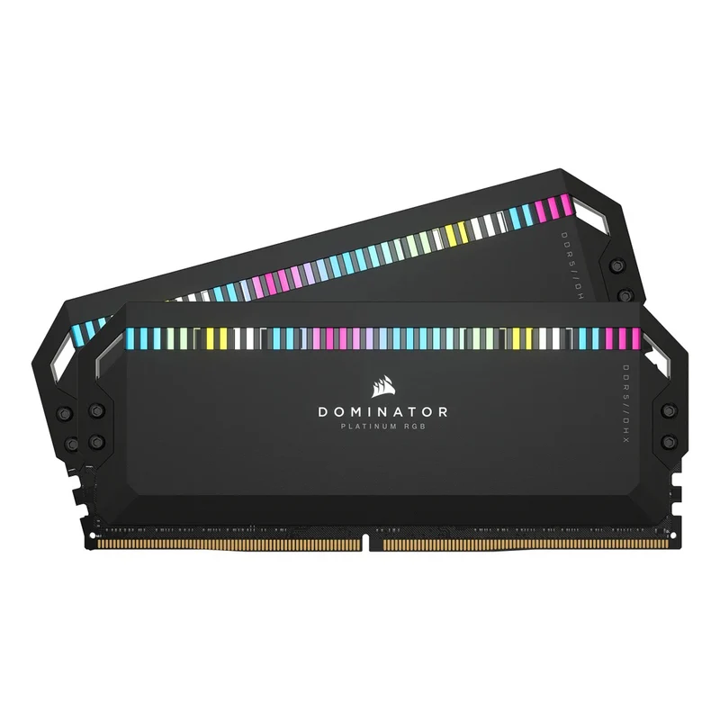 Corsair Dominator Platinum RGB 32GB (2x16GB) DDR5 DRAM 6000Mhz CL30 Memory Kit (Black) (CMT32GX5M2B6000C30)