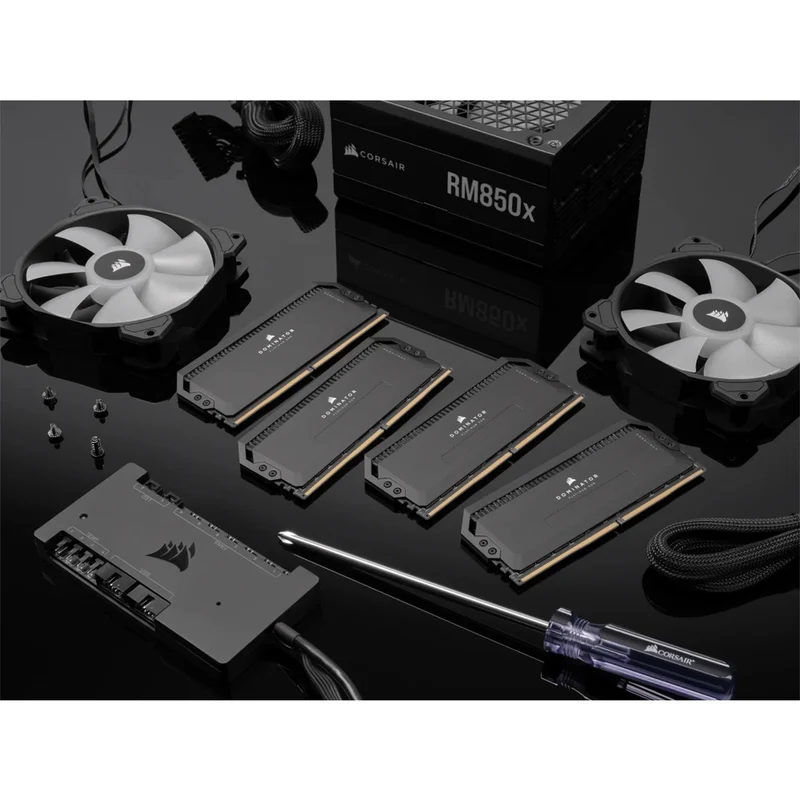 Corsair Dominator Platinum RGB 32GB (2x16GB) DDR5 DRAM 6000Mhz CL30 Memory Kit (Black) (CMT32GX5M2B6000C30)