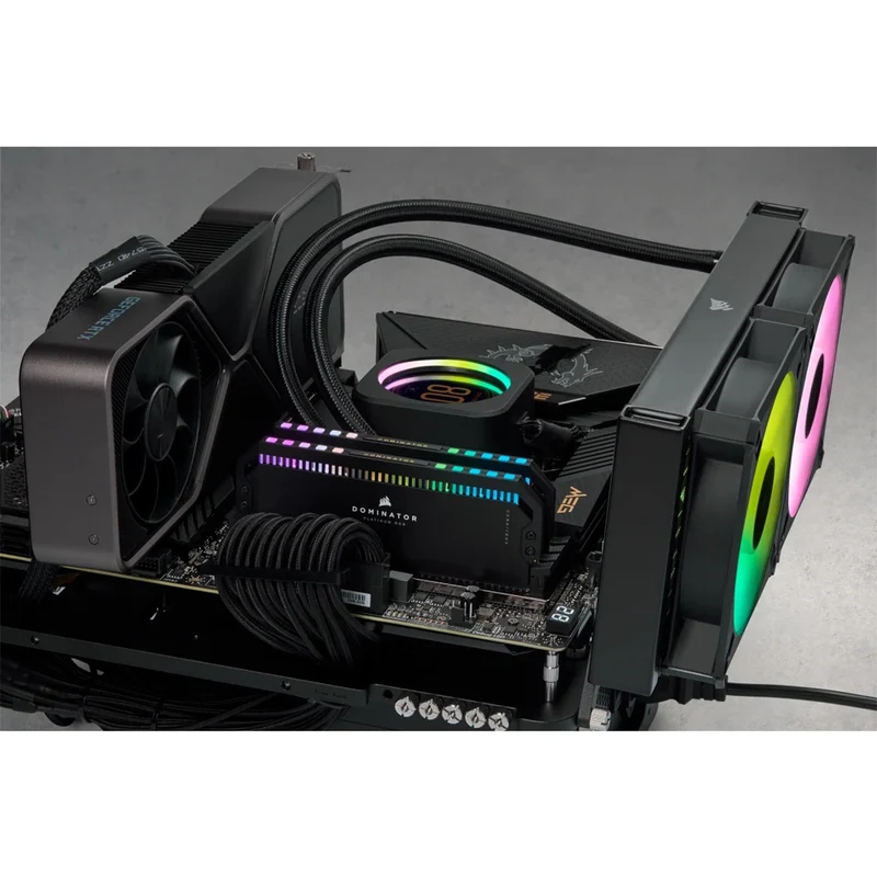 Corsair Dominator Platinum RGB 32GB (2x16GB) DDR5 DRAM 6000Mhz CL30 Memory Kit (Black) (CMT32GX5M2B6000C30)