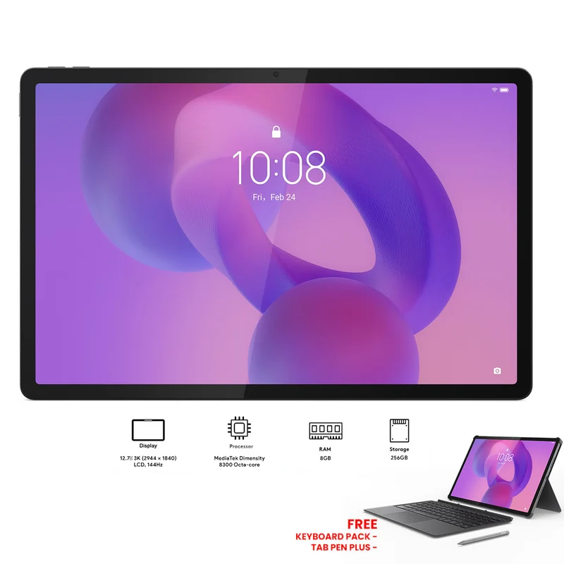 Lenovo Idea Tab Pro ZAE40152PH 12.7" 3K 8GB+256GB WiFi 6E (Luna Grey) with Tab Pen Plus + Keyboard Pack
