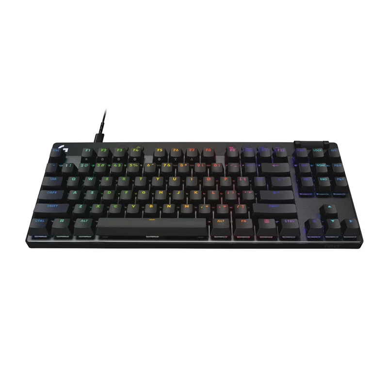 Logitech G Pro X TKL Rapid Wired Gaming Keyboard with Analog Switches (Black, White) (920-013234)