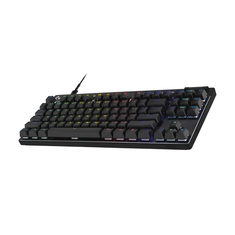 Logitech G Pro X TKL Rapid Wired Gaming Keyboard with Analog Switches (Black, White) (920-013234)