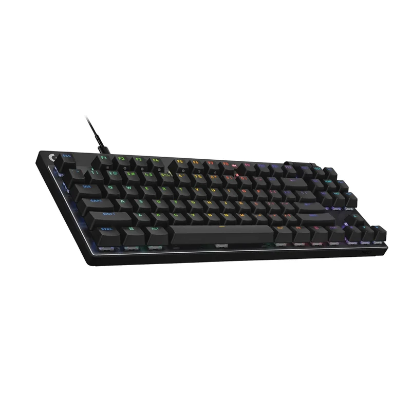 Logitech G Pro X TKL Rapid Wired Gaming Keyboard with Analog Switches (Black, White) (920-013234)