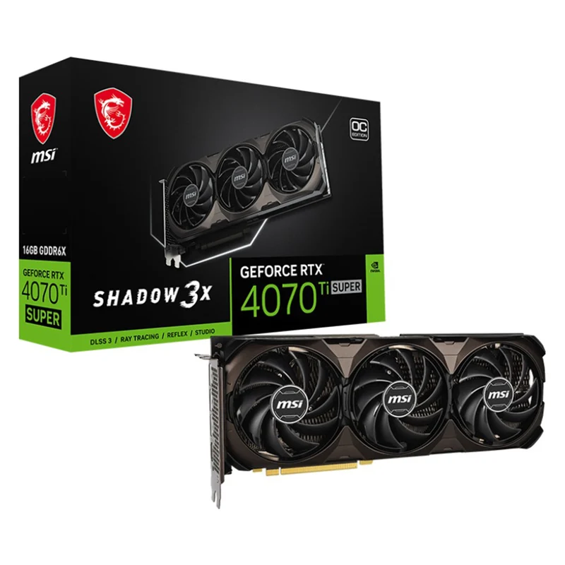 MSI Geforce RTX 4070 Ti Super 16G Shadow 3X OC Graphics Card