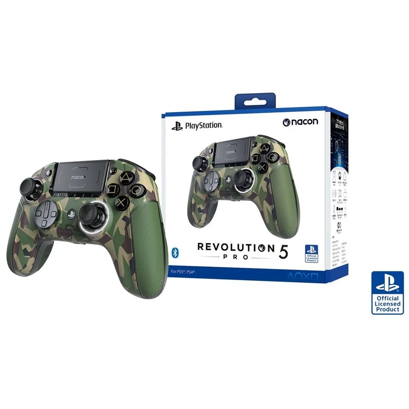 Nacon Revolution 5 Pro Controller for PS4/ PS5 (Black, White, Urban Camo, Forest Camo, Arctic Camo), (PS5RP5UK, PS5RP5WUK, PS5RP5FRUKURBAN, PS5RP5FRUKFOREST, PS5RP5FRUKARCTIC)