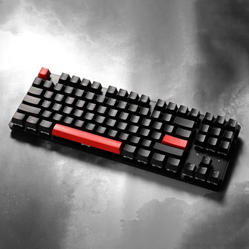 Keychron Lemokey X1 QMK/VIA Red Backlight TKL Wired Mechanical Gaming Keyboard (Brown Switch) (X1-A3)