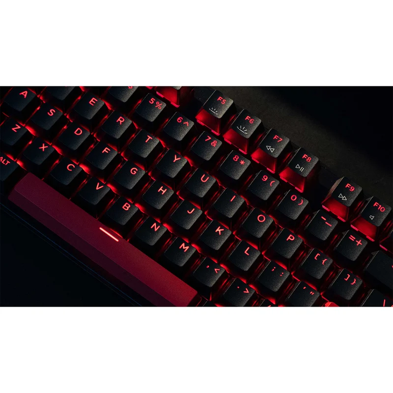Keychron Lemokey X1 QMK/VIA Red Backlight TKL Wired Mechanical Gaming Keyboard (Brown Switch) (X1-A3)