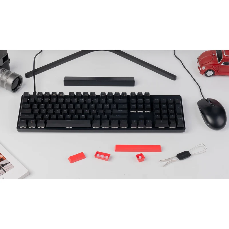 Keychron Lemokey X2 QMK Red Backlight Full Size Wired Mechanical Gaming Keyboard With M55 Mouse Combo (Brown Switch, Red Switch) (X2-C3, X2-C1)