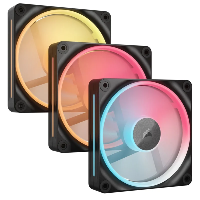 Corsair iCue Link LX120-R RGB 120mm PWM Reverse Triple Fan Kit (Black, White) (CO-9051050-WW, CO-9051054-WW)