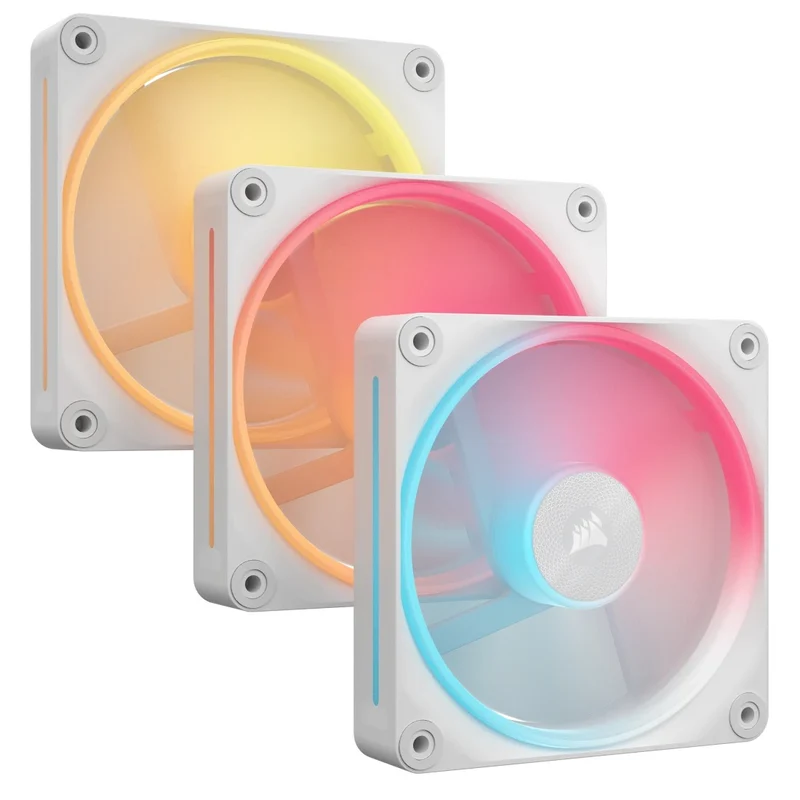 Corsair iCue Link LX120-R RGB 120mm PWM Reverse Triple Fan Kit (Black, White) (CO-9051050-WW, CO-9051054-WW)