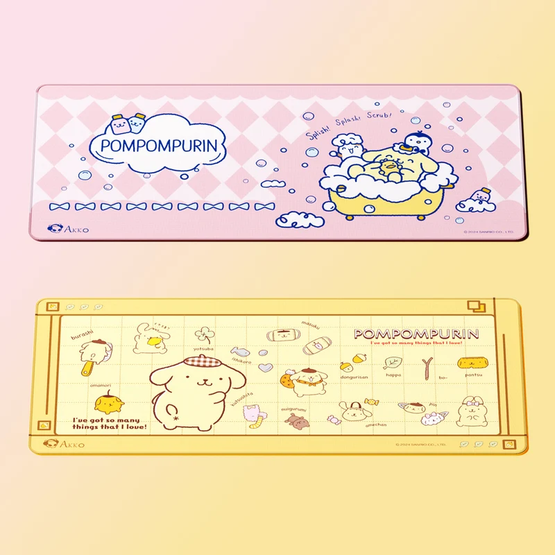 Akko Pompompurin Mouse Pad (900x400mm) (Pink, Yellow)