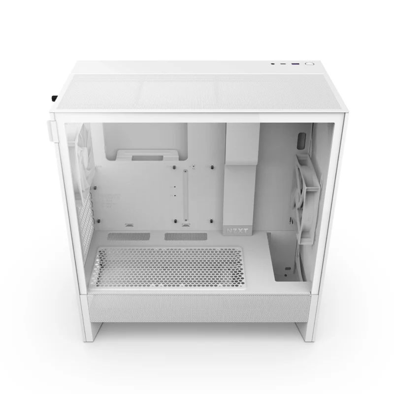 NZXT H5 Flow Compact ATX Mid-Tower Airflow Case (Black, White) (CC-H52FB-01, CC-H52FW-01)