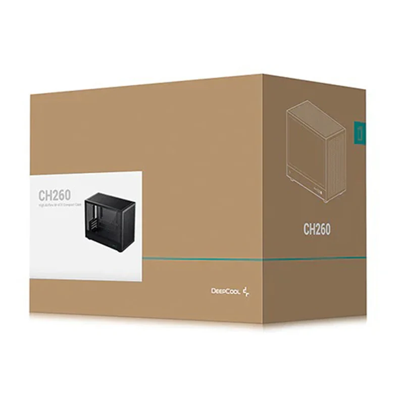 Deepcool CH260 High Airflow Mesh Panels M-ATX Compact Case (Black, White) (R-CH260-BKNGM0-G-1, R-CH260-WHNGM0-G-1)