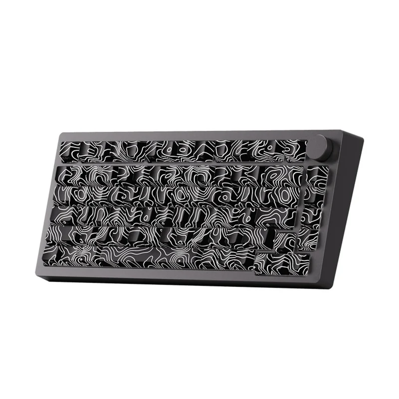MonsGeek M1 V5 Contour Lines Aluminum Case Multi-Mode RGB Hot-Swappable Mechanical Keyboard (Black) (Akko V3 Piano Pro Switch)