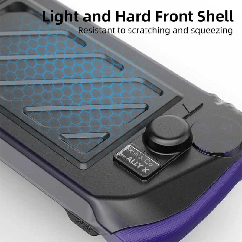 Skull & Co. HardShell Front Cover for ROG Ally X StandGrip (Smoky Black, Neon Green, Neon Orange) (ALXFC-SBK, ALXFC-NGN, ALXFC-NOG)