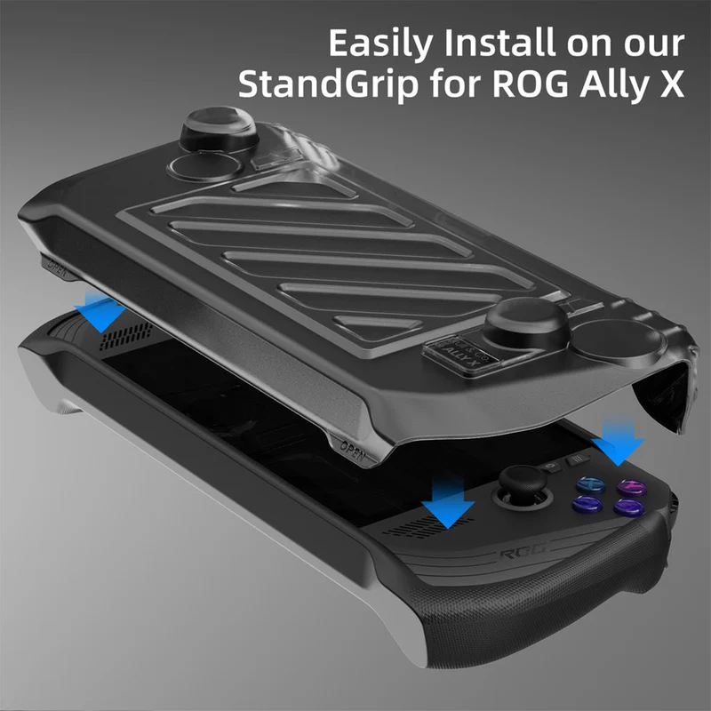 Skull & Co. HardShell Front Cover for ROG Ally X StandGrip (Smoky Black, Neon Green, Neon Orange) (ALXFC-SBK, ALXFC-NGN, ALXFC-NOG)