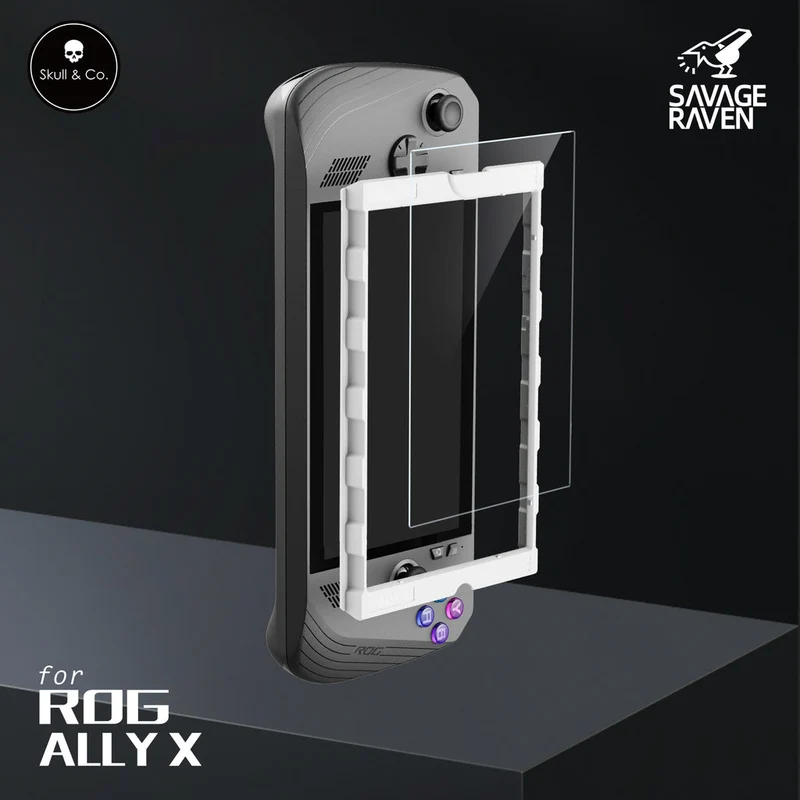 Skull & Co. Tempered Glass Screen Protector 9H Hardness / 2.5D Curved Edge with Positioner for ROG Ally X (ALSP2-P-G)