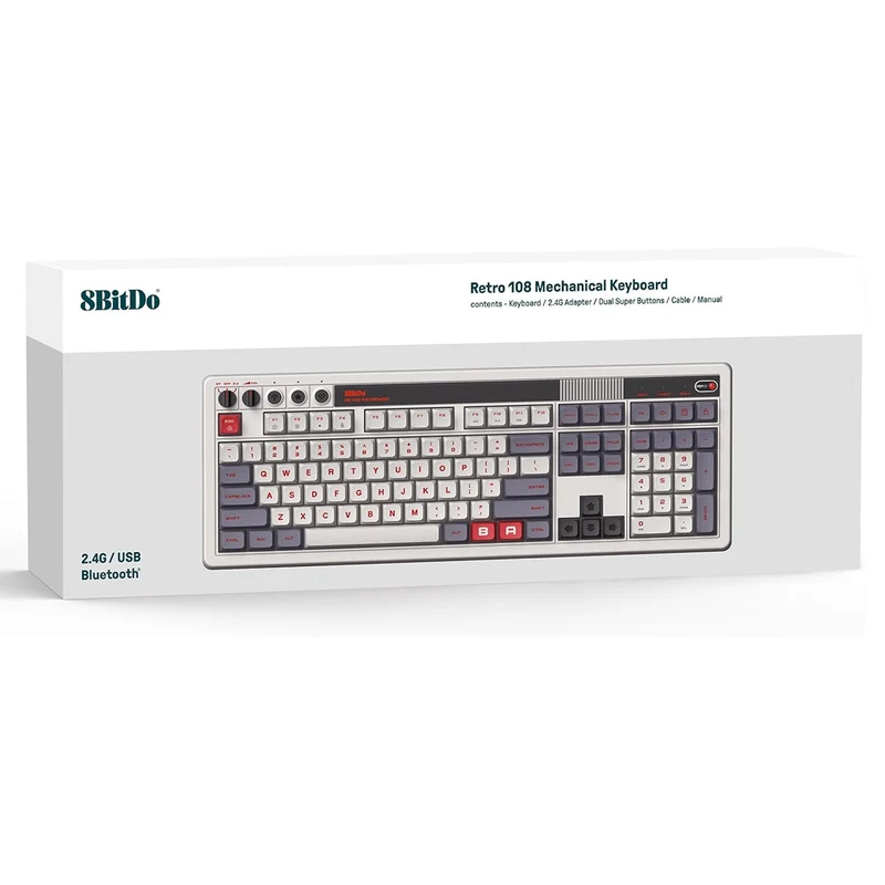 8Bitdo Retro 108 Mechanical Keyboard (Fami Edition, N Edition) (85HC)