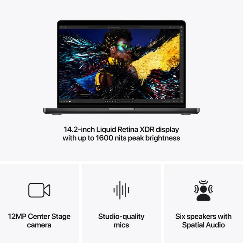 MacBook Pro 14” (MW2U3PP/A) (Space Black) | M4 Chip | 10-core CPU | 10-core GPU | 16GB RAM | 512GB SSD