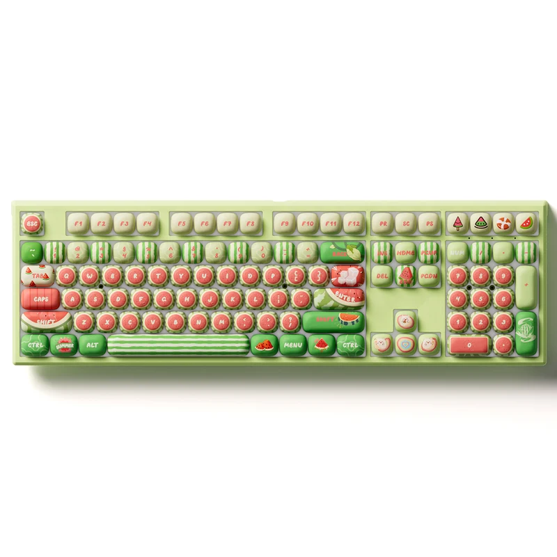 Akko x MonsGeek MG108B Watermelon Multi-Mode RGB Hot-Swappable Mechanical Keyboard (Akko V3 Piano Pro Switch)
