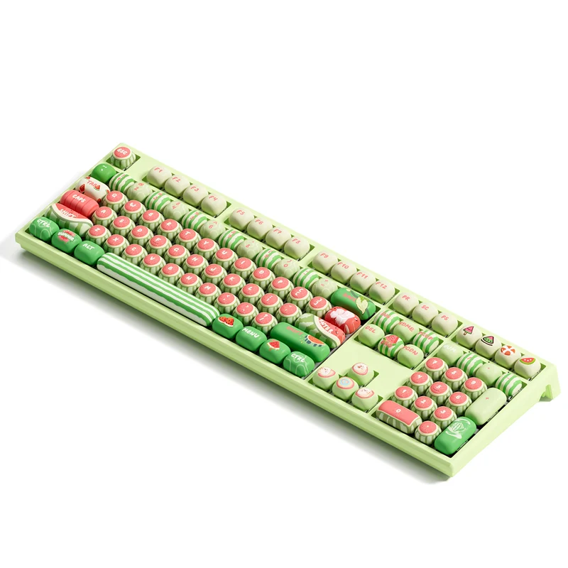 Akko x MonsGeek MG108B Watermelon Multi-Mode RGB Hot-Swappable Mechanical Keyboard (Akko V3 Piano Pro Switch)