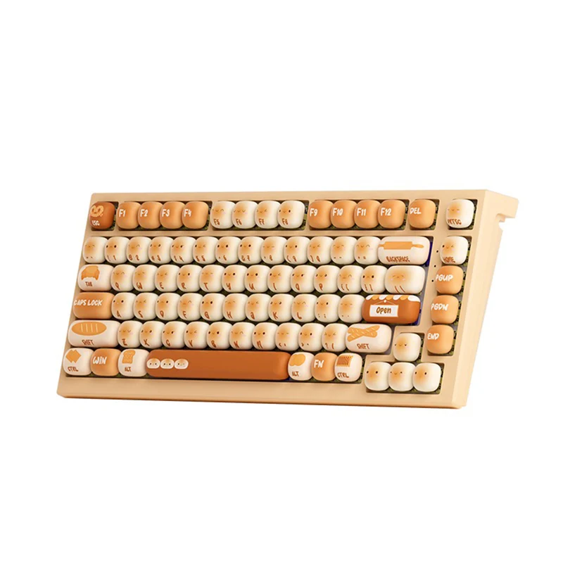 Akko x MonsGeek MG75W Bun Wonderland Dual-Mode Hot-Swappable Mechanical Keyboard (Akko V3 Piano Pro Switch, Akko Creamy Cyan Switch)