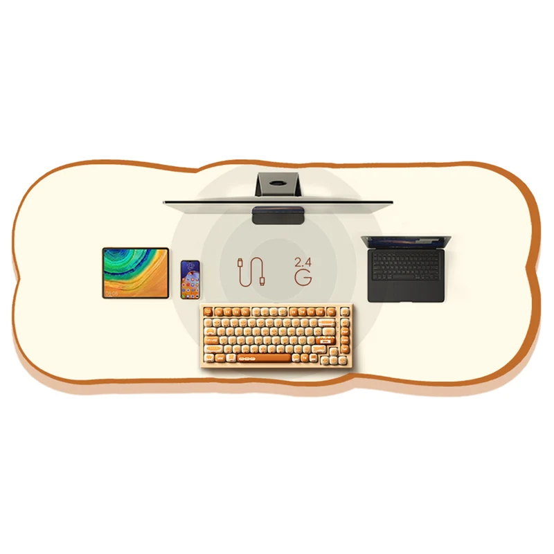 Akko x MonsGeek MG75W Bun Wonderland Dual-Mode Hot-Swappable Mechanical Keyboard (Akko V3 Piano Pro Switch, Akko Creamy Cyan Switch)