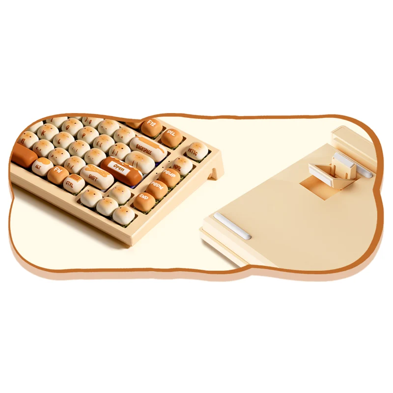 Akko x MonsGeek MG75W Bun Wonderland Dual-Mode Hot-Swappable Mechanical Keyboard (Akko V3 Piano Pro Switch, Akko Creamy Cyan Switch)