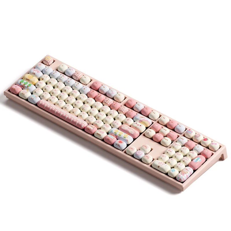 Akko x MonsGeek MG108B Piggy Party Multi-Mode RGB Hot-Swappable Mechanical Keyboard (Akko V3 Piano Pro Switch, Akko Creamy Cyan Switch)