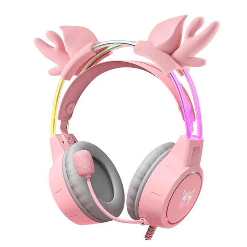 Onikuma X15 Pro Gaming Headset with Noise Cancellation Microphone (Pink Antler, Black Cat, Pink Cat)