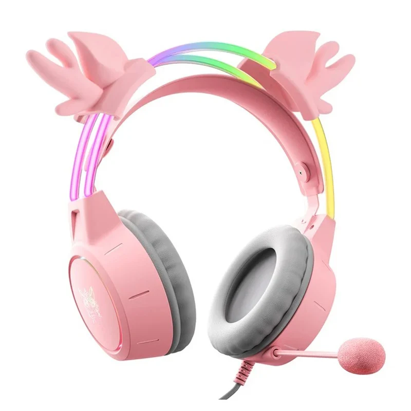 Onikuma X15 Pro Gaming Headset with Noise Cancellation Microphone (Pink Antler, Black Cat, Pink Cat)
