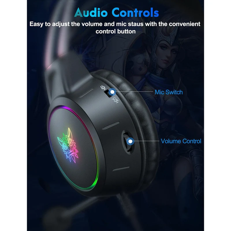 Onikuma X15 Pro Gaming Headset with Noise Cancellation Microphone (Pink Antler, Black Cat, Pink Cat)