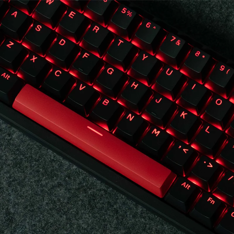 Keychron Lemokey X6 QMK Red Backlight 65% Wired Mechanical Gaming Keyboard (Brown Switch) (X6-A3)