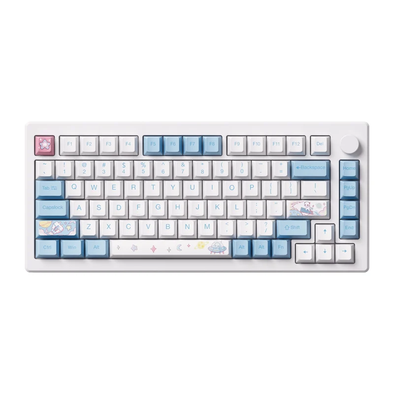 Akko MOD 007 HE PC Wired RGB Hot-Swappable Mechanical Keyboard (Stellar Journey) (Akko Cream Yellow Magnetic Switch)