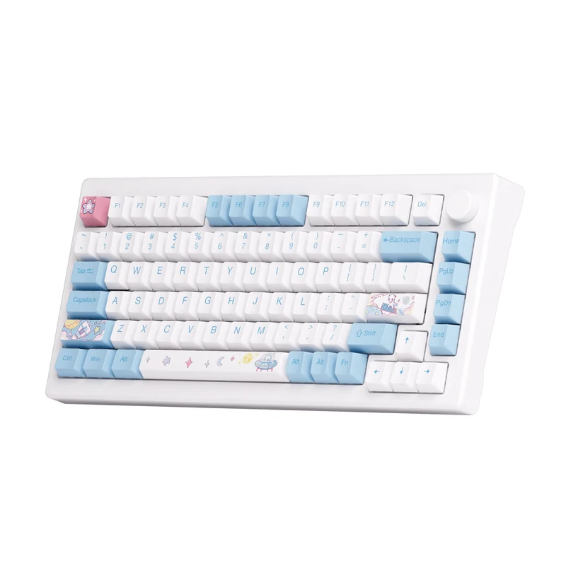 Akko MOD 007 HE PC Wired RGB Hot-Swappable Mechanical Keyboard (Stellar Journey) (Akko Cream Yellow Magnetic Switch)