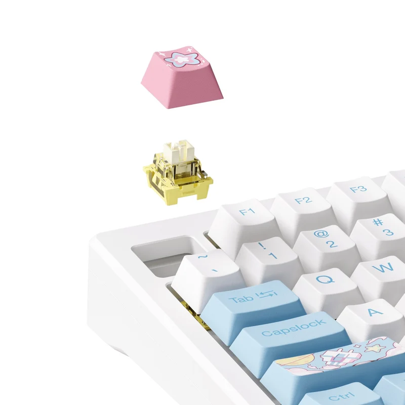 Akko MOD 007 HE PC Wired RGB Hot-Swappable Mechanical Keyboard (Stellar Journey) (Akko Cream Yellow Magnetic Switch)