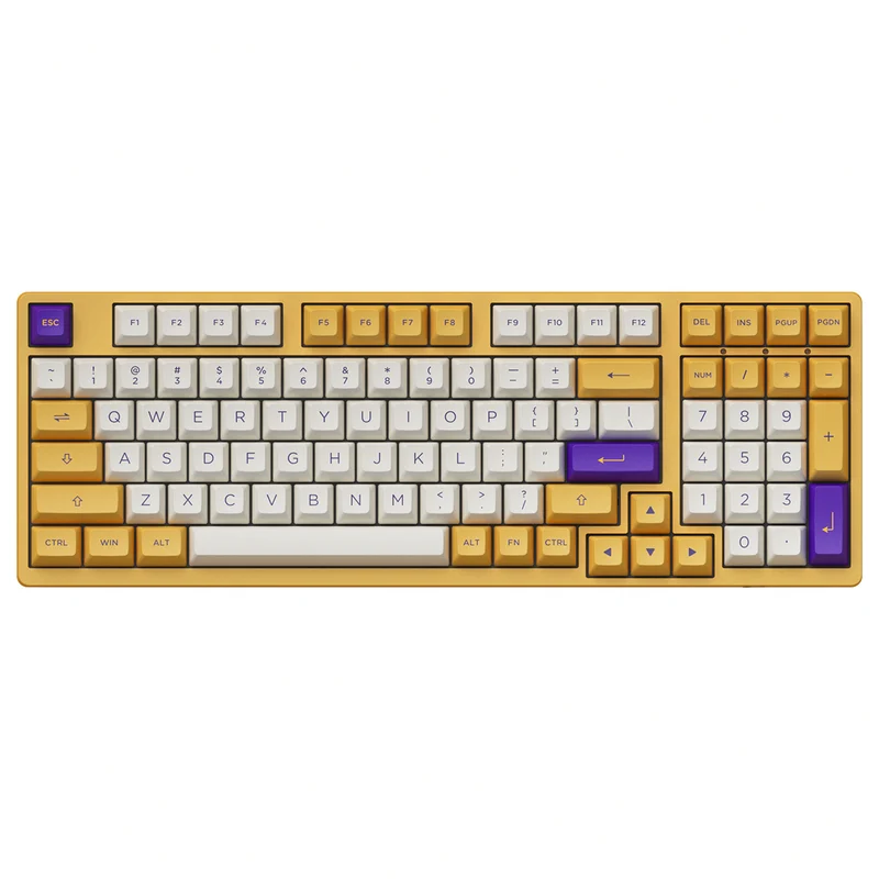 Akko Los Angeles 3098B Plus Tri-Mode RGB Hot-Swappable Mechanical Keyboard (Akko V3 Cream Yellow Pro Switch)