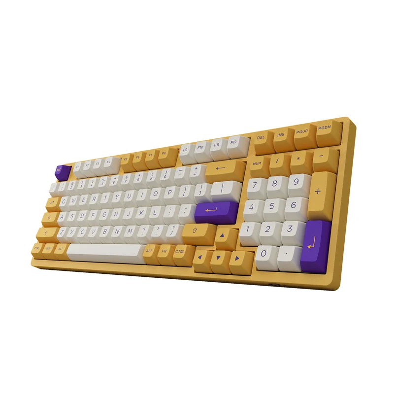 Akko Los Angeles 3098B Plus Tri-Mode RGB Hot-Swappable Mechanical Keyboard (Akko V3 Cream Yellow Pro Switch)